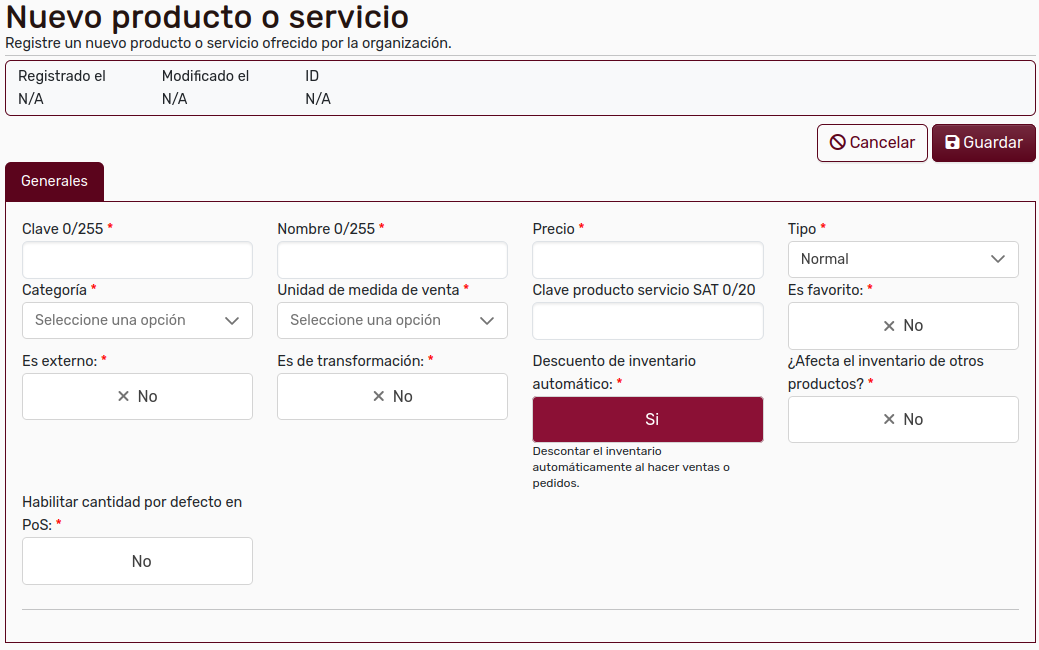 PantallaNuevoProducto