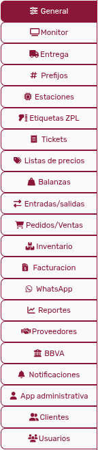 *MenúConfiguraciones