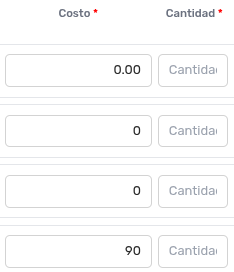 *CostoCantidad
