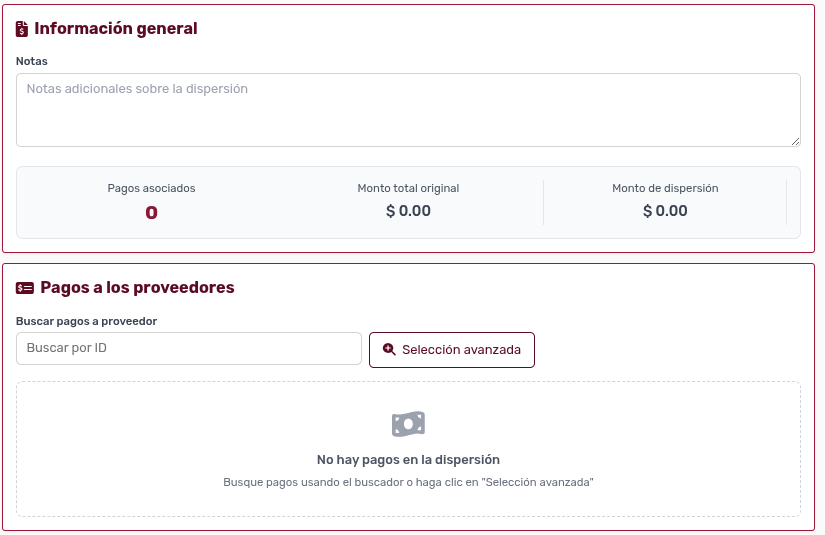 *PantallaNuevaDispersión