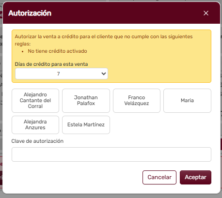 ModalAutorizaciónParaCrédito
