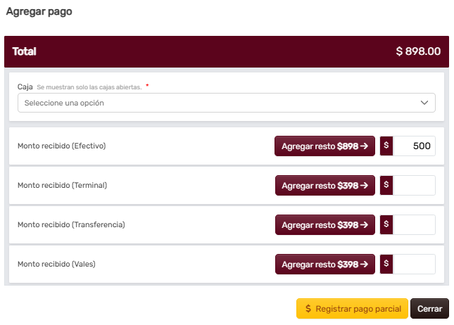 PagoParcial