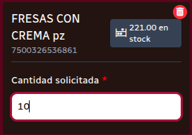 *RequisiciónCantidad