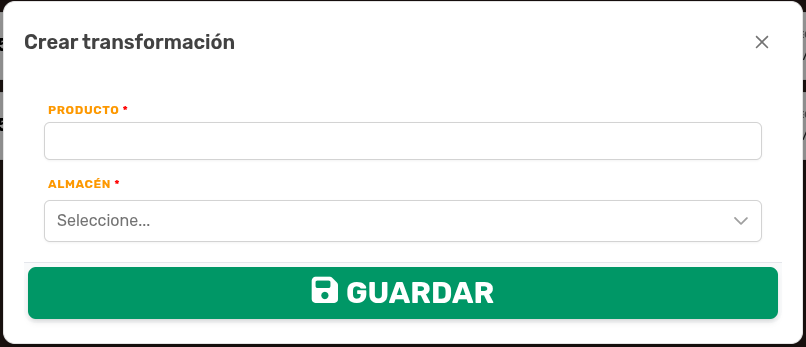 *ModalCrearTransformación