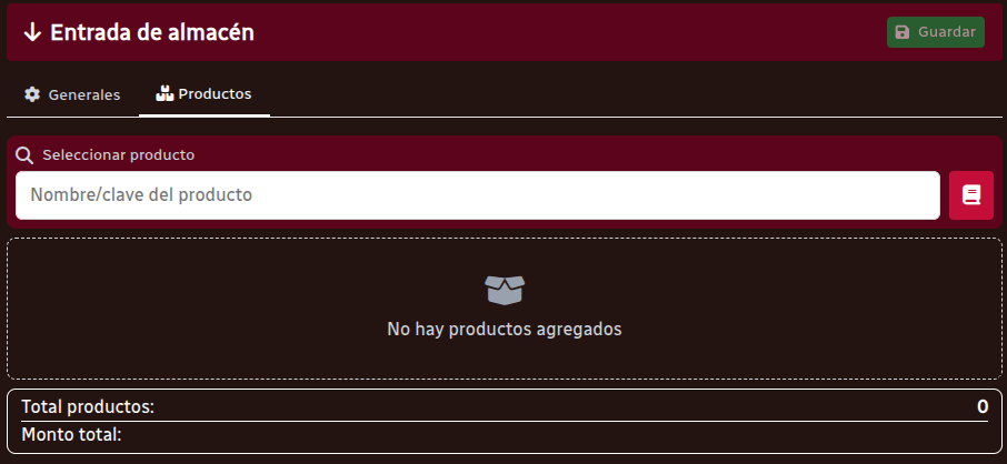 *SCEntradasPProductos